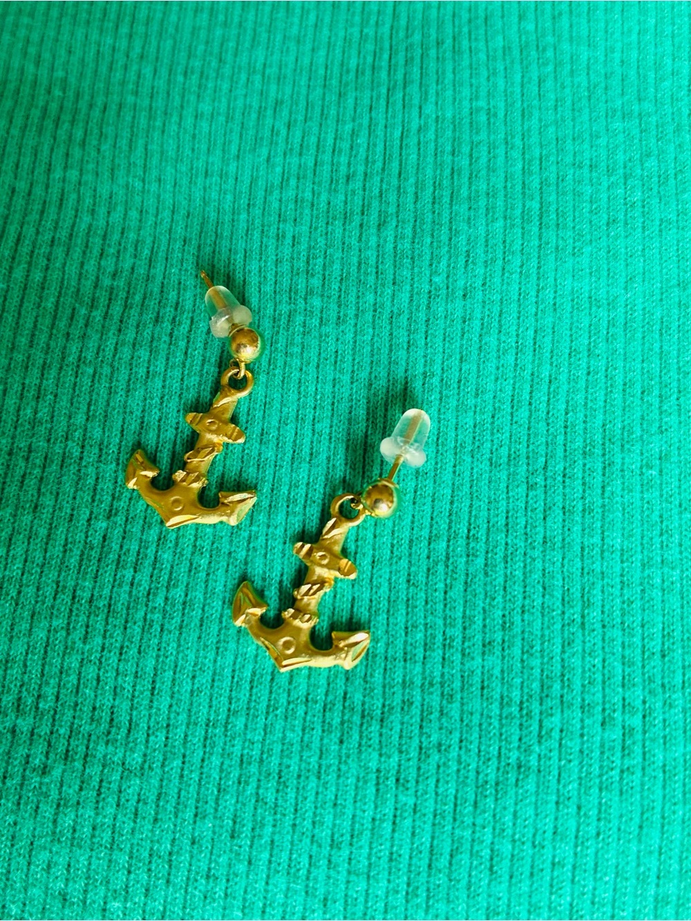 Earrings Gold Anchor/Nautical, Intricate Detail, Women’s